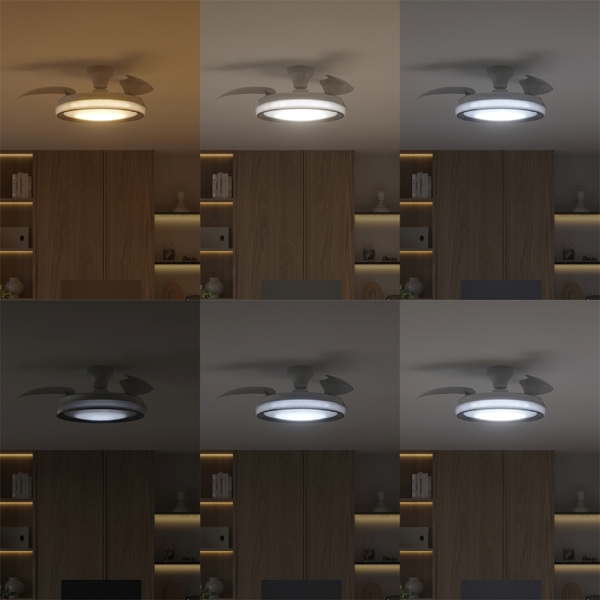 Philips - LED zatemnljivo stropno svetilo z ventilatorjem BLISS LED/35W/230V belo + daljinski upravljalnik