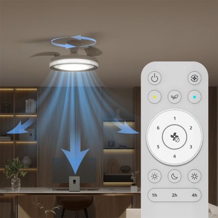 Philips - LED zatemnljivo stropno svetilo z ventilatorjem BLISS LED/35W/230V belo + daljinski upravljalnik