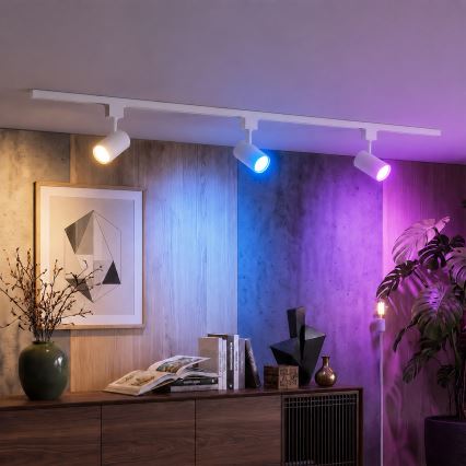Philips - LED RGBW zatemljiv reflektor za tirni sistem EASYLINK HUE, 3xGU10/4,7W/230V, 2200-6500K, 1m, bela