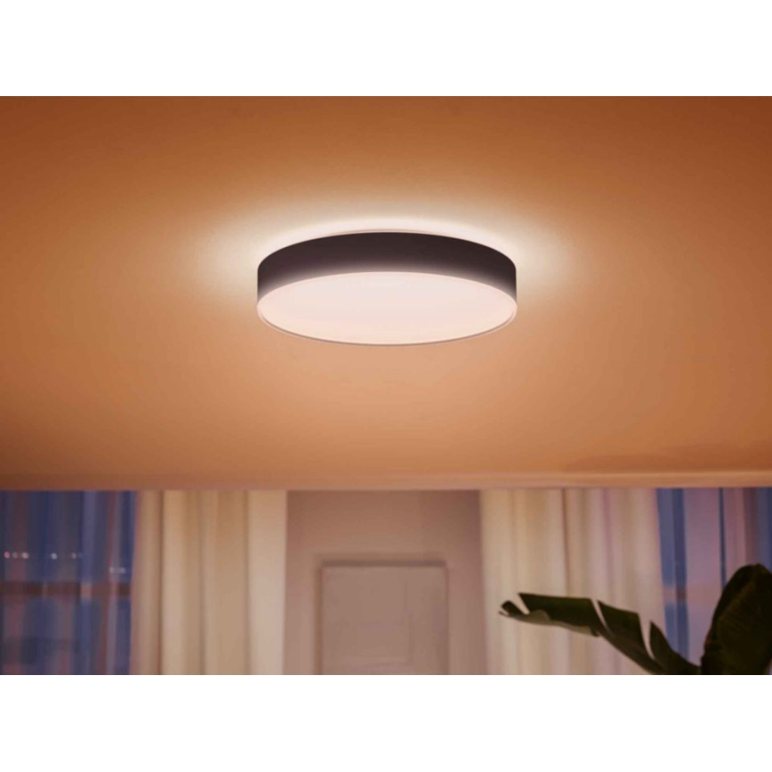 Philips - LED zatemnljivo stropno svetilo Hue LED/33,5W/230V 2200-6500K premer 425 mm črno + daljinski upravljalnik