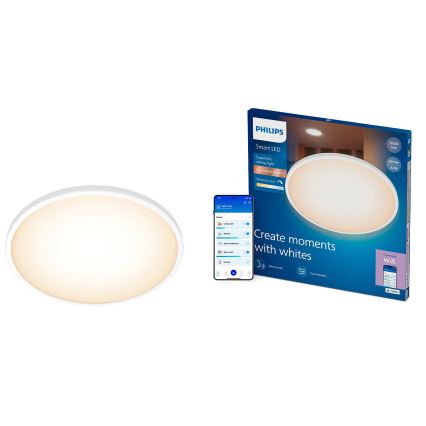 Philips - Zatemnjiva LED stropna svetilka SUPERSLIM LED/32W/230V 2700-6500K Wi-Fi