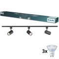 Philips - LED zatemnljivo točkovno svetilo v tirnem sistemu EASYLINK 3xGU10/7W/230V 2200-2700K 1m črna