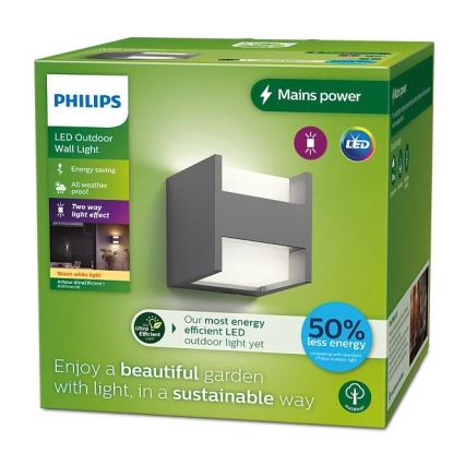 Philips - LED Zunanja stenska svetilka ARBOUR LED/3,8W/230V 2700K IP44