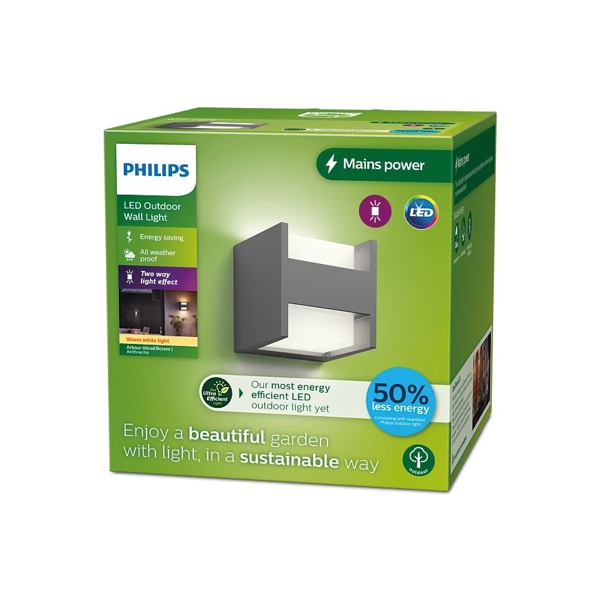 Philips - LED Zunanja stenska svetilka ARBOUR LED/3,8W/230V 2700K IP44