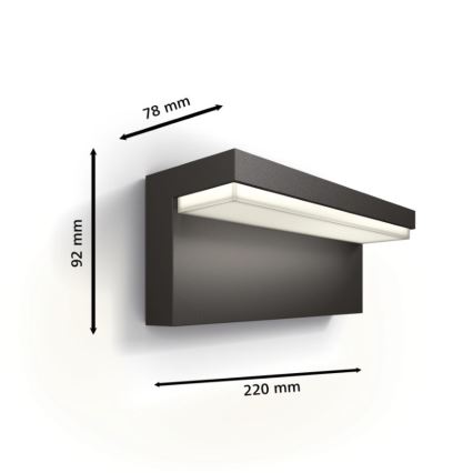 Philips - LED Zunanja stenska svetilka BUSTAN LED/3,8W/230V 2700K IP44