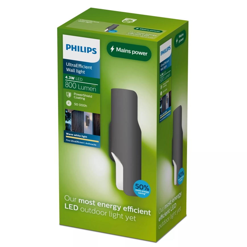 Philips - LED Zunanja stenska svetilka FIRA LED/4,3W/230V 2700K IP44