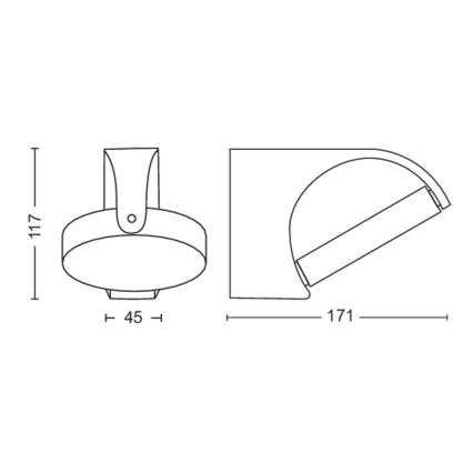 Philips - LED Zunanja stenska svetilka LED/7W/230V 2700K IP44