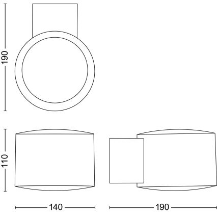 Philips - LED Zunanja stenska svetilka OTIS LED/4,3W/230V 2700K IP44