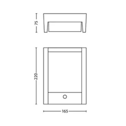 Philips - LED Zunanja stenska svetilka s senzorjem ARBOUR LED/3,8W/230V 2700K IP44