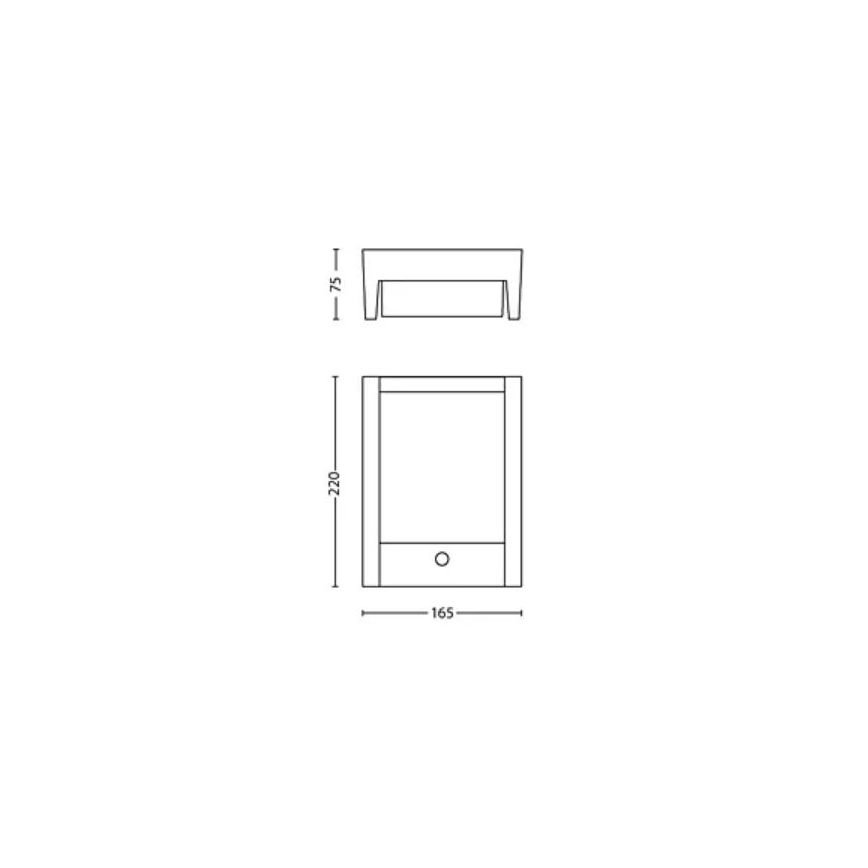 Philips - LED Zunanja stenska svetilka s senzorjem ARBOUR LED/3,8W/230V 2700K IP44