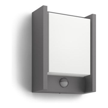 Philips - LED Zunanja stenska svetilka s senzorjem LED/6W 4000K IP44