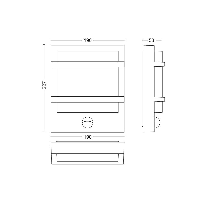 Philips - LED Zunanja stenska svetilka s senzorjem PETRONIA LED/3,8W/230V IP44