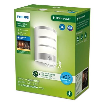 Philips - LED Zunanja stenska svetilka s senzorjem PYTHON LED/3,8W/230V IP44