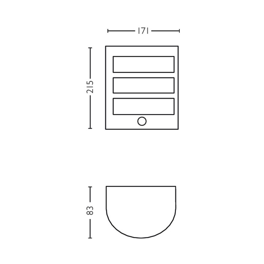 Philips-LED Zunanja stenska svetilka s senzorjem LED/6W/230V 2700K IP44