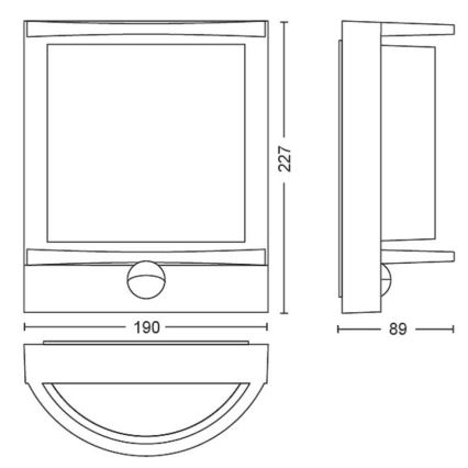 Philips - LED Zunanja stenska svetilka s senzorjem SAMONDRA LED/3,8W/230V IP44