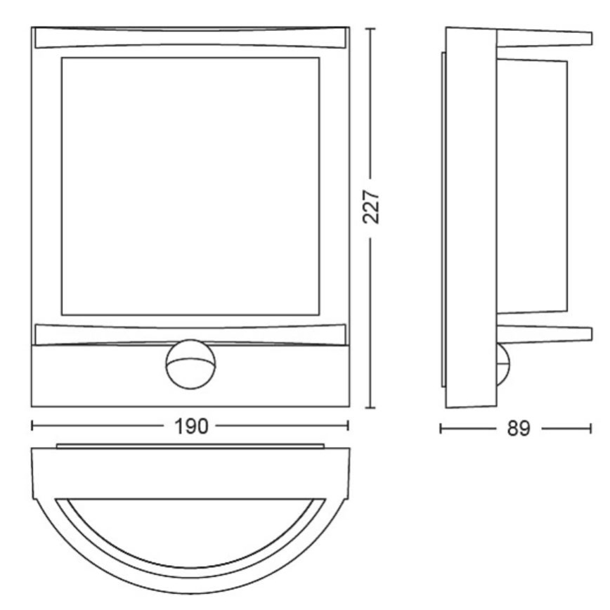 Philips - LED Zunanja stenska svetilka s senzorjem SAMONDRA LED/3,8W/230V IP44