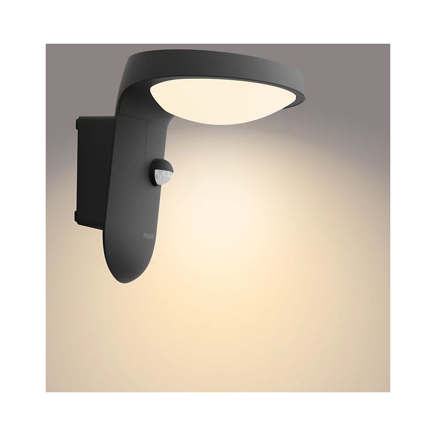 Philips - LED Zunanja stenska svetilka s senzorjem LED/9W/230V 2700K IP44
