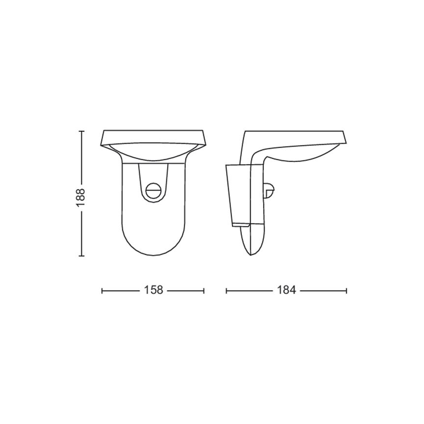 Philips - LED Zunanja stenska svetilka s senzorjem LED/9W/230V 4000K IP44