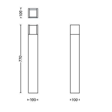 Philips - LED Zunanja svetilka ARBOUR LED/3,8W/230V 77 cm IP44