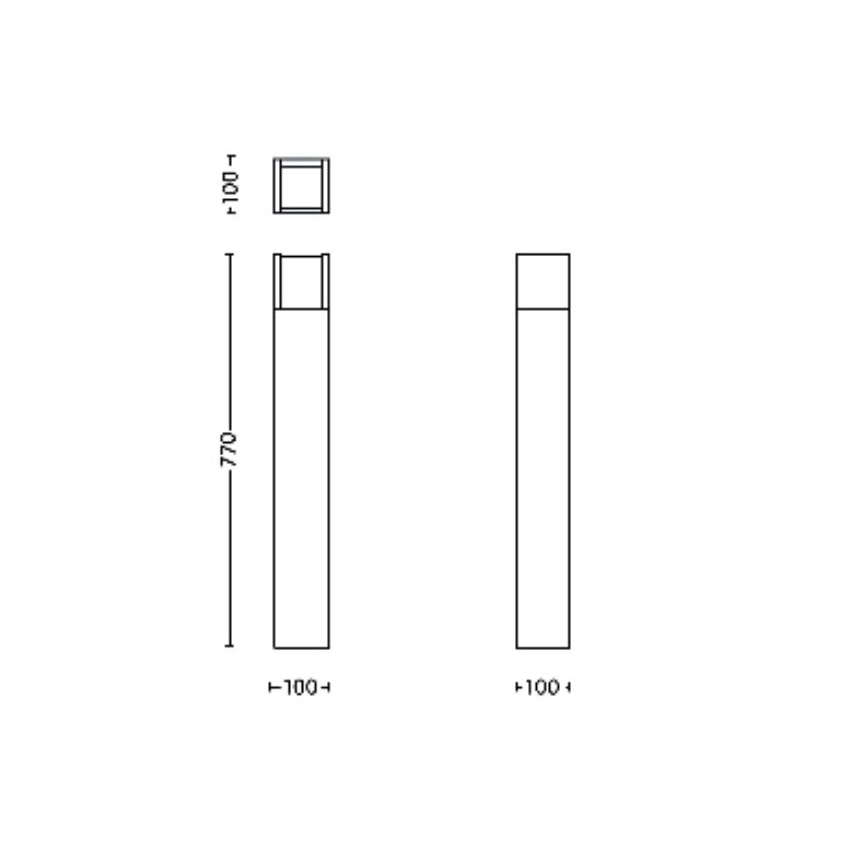 Philips - LED Zunanja svetilka ARBOUR LED/3,8W/230V 77 cm 2700K IP44