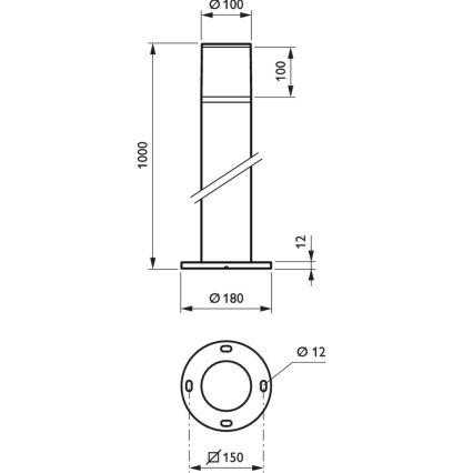 Philips - LED Zunanja svetilka BOLLARD LED/13W/230V IP65