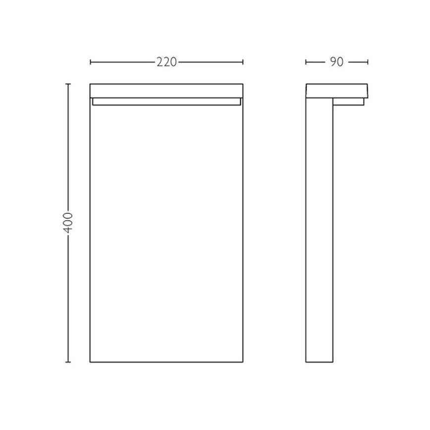 Philips - LED Zunanja svetilka BUSTAN LED/3,8W/230V 2700K 40 cm IP44