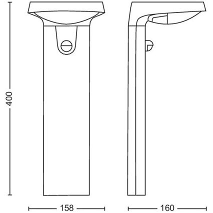 Philips - LED Zunanja svetilka s senzorjem LED/9W/230V 4000K IP44