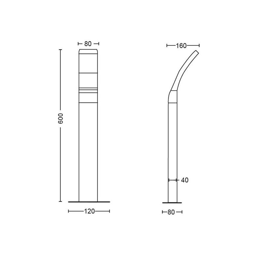Philips - LED Zunanja svetilka LED/12W/230V 2700K 60 cm IP44