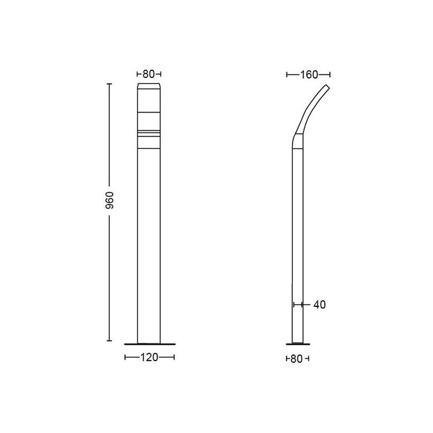Philips - LED Zunanja svetilka LED/12W/230V 2700K 96 cm IP44