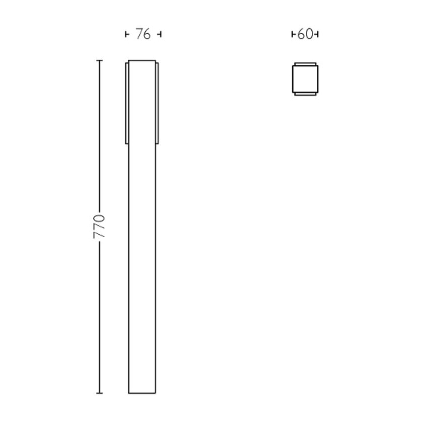 Philips - LED Zunanja svetilka STRATOSPHERE LED/3,8W/230V 77 cm 2700K IP44
