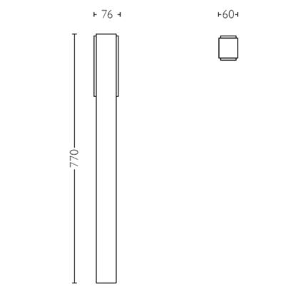 Philips - LED Zunanja svetilka STRATOSPHERE LED/3,8W/230V 77 cm 4000K IP44