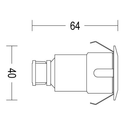 Philips - LED Zunanja vgradna svetilka SPORE LED/1W/24V IP67