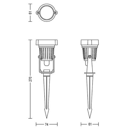 Philips - LED Zunanji reflektor CASPER LED/1,5W/24V IP44