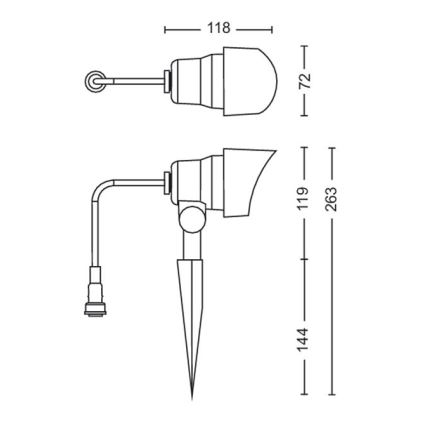 Philips - LED Zunanji reflektor LED/24W/230V 2700K IP44