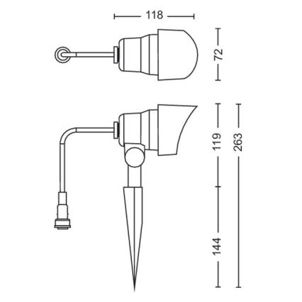 Philips - LED Zunanji reflektor LED/6W/12V 2700K IP44