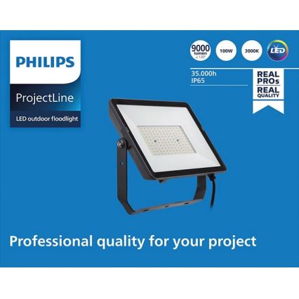 Philips - LED Zunanji reflektor PROJECTLINE LED/100W/230V IP65 3000K