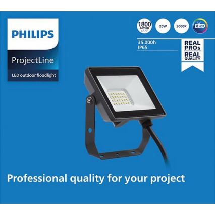 Philips - LED Zunanji reflektor PROJECTLINE LED/20W/230V IP65 3000K