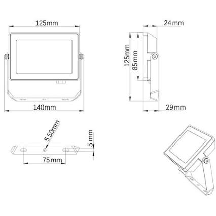 Philips - LED Zunanji reflektor PROJECTLINE LED/20W/230V IP65 3000K