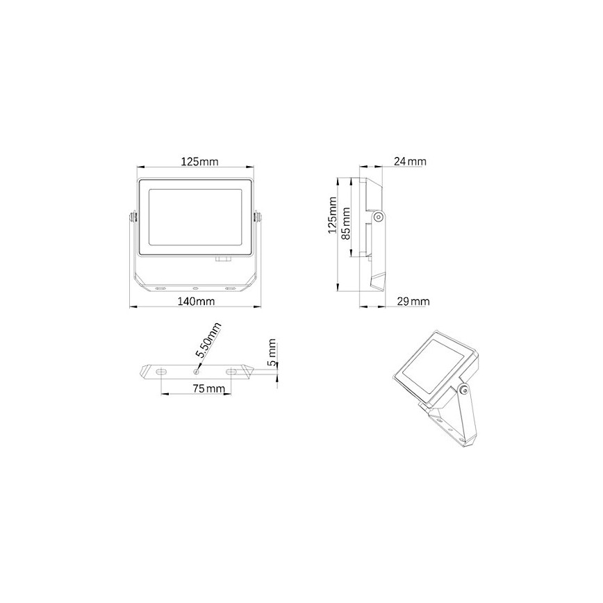Philips - LED Zunanji reflektor PROJECTLINE LED/20W/230V IP65 3000K