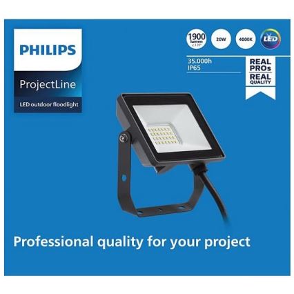 Philips - LED Zunanji reflektor PROJECTLINE LED/20W/230V IP65 4000K