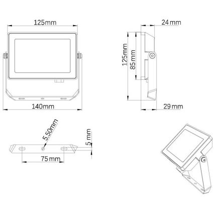 Philips - LED Zunanji reflektor PROJECTLINE LED/20W/230V IP65 4000K