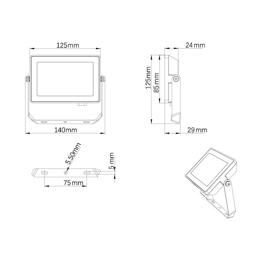 Philips - LED Zunanji reflektor PROJECTLINE LED/20W/230V IP65 4000K
