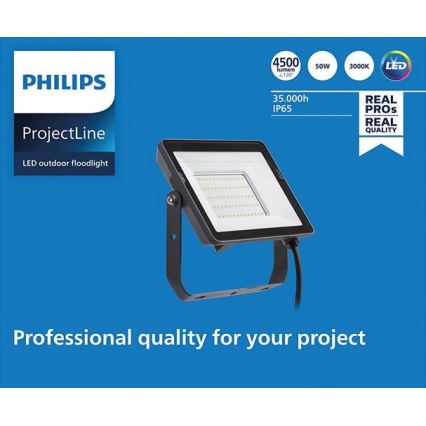 Philips - LED Zunanji reflektor PROJECTLINE LED/50W/230V IP65 3000K