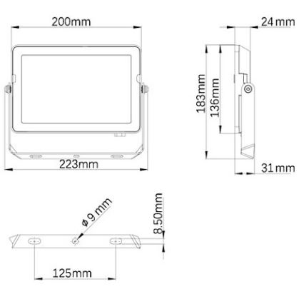 Philips - LED Zunanji reflektor PROJECTLINE LED/50W/230V IP65 3000K