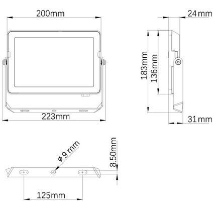 Philips - LED Zunanji reflektor PROJECTLINE LED/50W/230V IP65 4000K