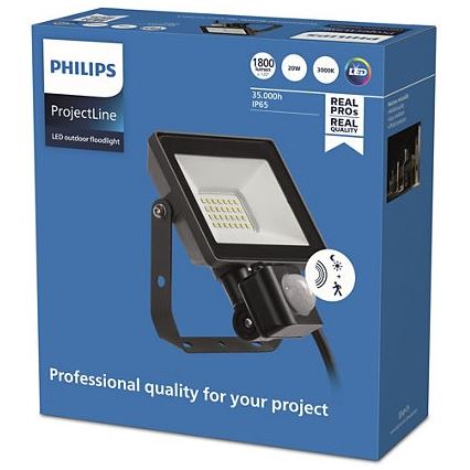 Philips - LED Zunanji reflektor s senzorjem PROJECTLINE LED/20W/230V IP65 3000K