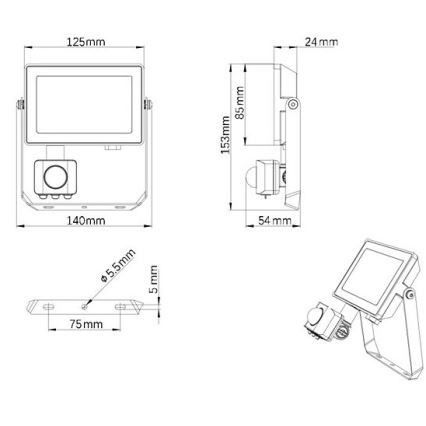 Philips - LED Zunanji reflektor s senzorjem PROJECTLINE LED/20W/230V IP65 3000K