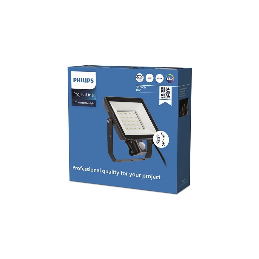 Philips - LED Zunanji reflektor s senzorjem PROJECTLINE LED/30W/230V IP65 3000K