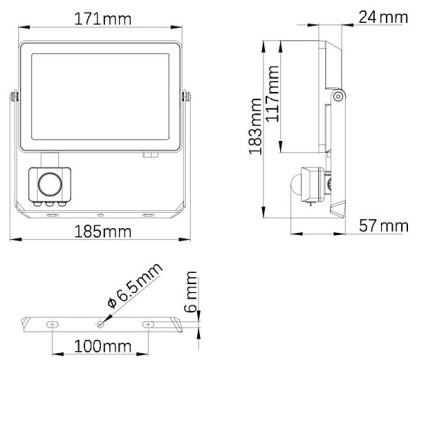 Philips - LED Zunanji reflektor s senzorjem PROJECTLINE LED/30W/230V IP65 3000K