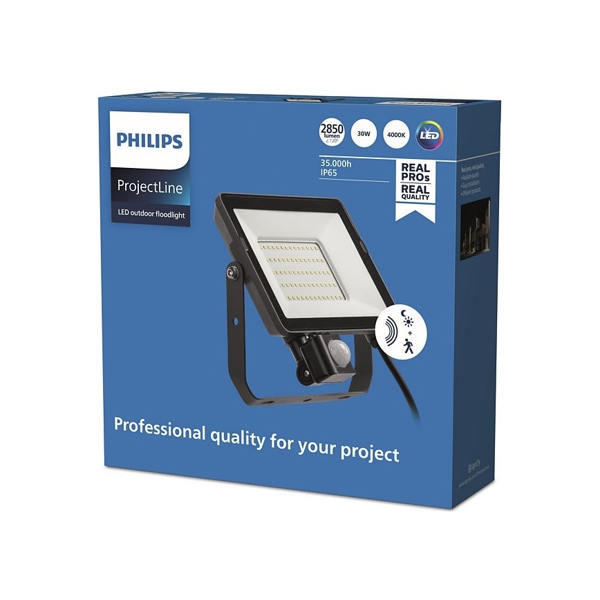 Philips - LED Zunanji reflektor s senzorjem PROJECTLINE LED/30W/230V IP65 4000K